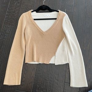 Lovers + Friends Tan/ Cream sweater